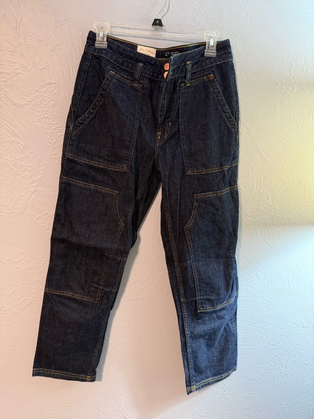 Pilcro Dark Blue patch jeans